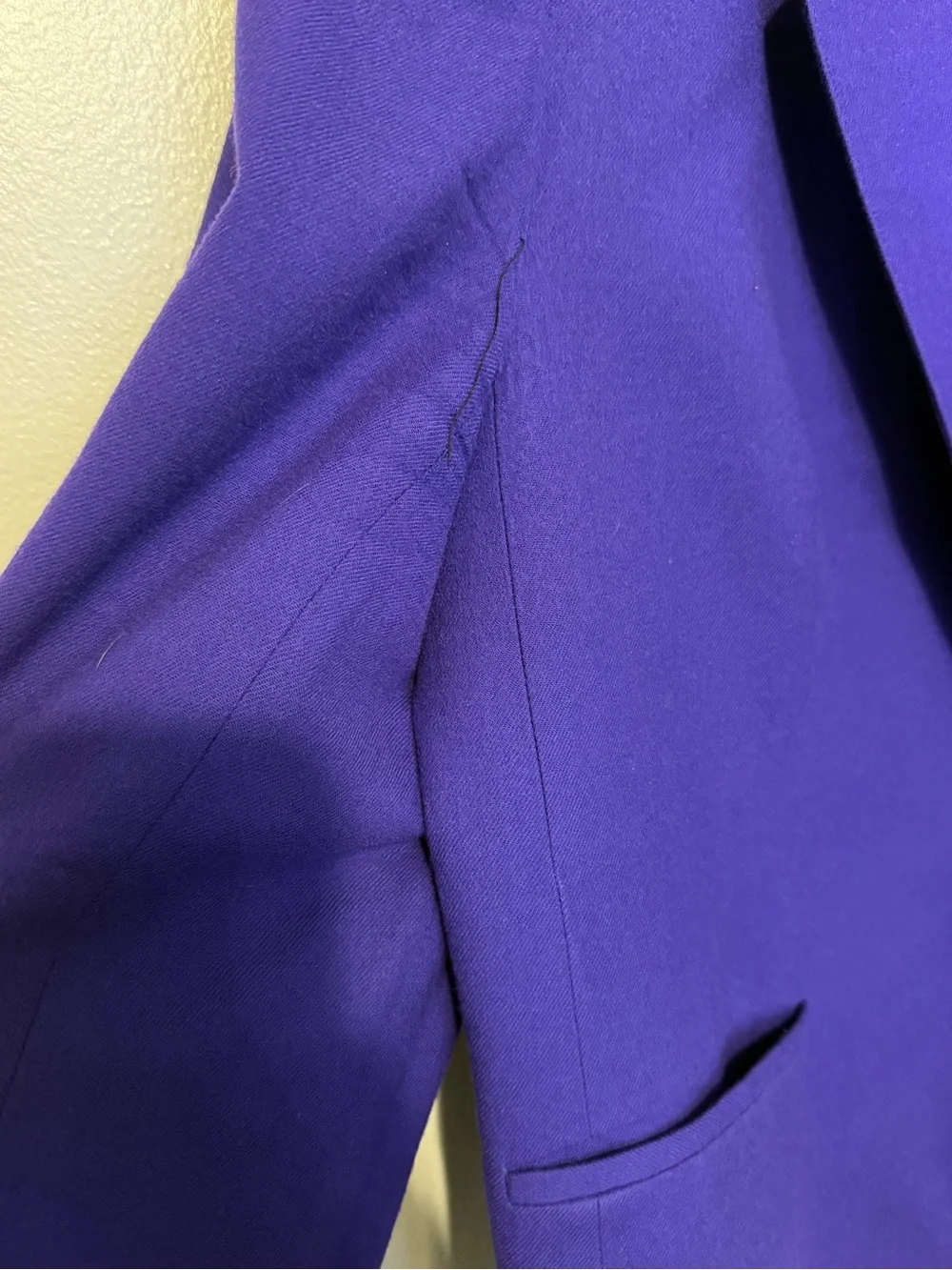 Vtg 80s/90s oversized Evan Picone Women Purple 100% Wool Blazer Sz 20W